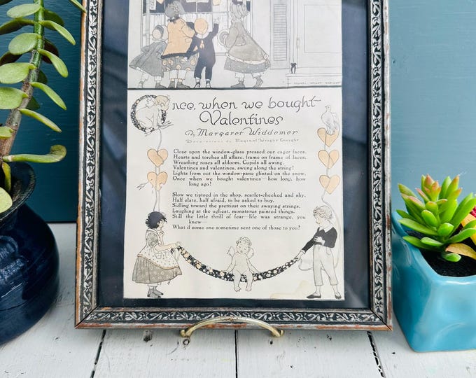 Antique Good Housekeeping Print 1916 Margaret Widdemer Valentines Poem Wall Decor Art Decor Wall Hanging