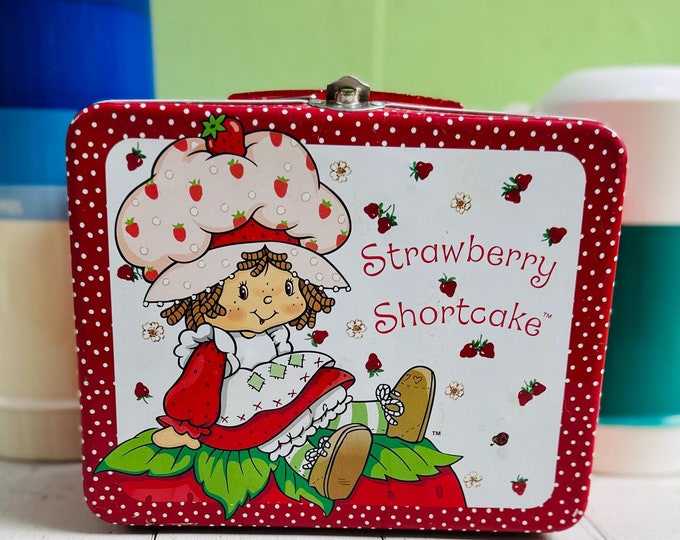 Vintage Strawberry Shortcake Lunch Box Carrying Case Lunch Pail Vintage Strawberry Shortcake Collectible Rare Lunch Box