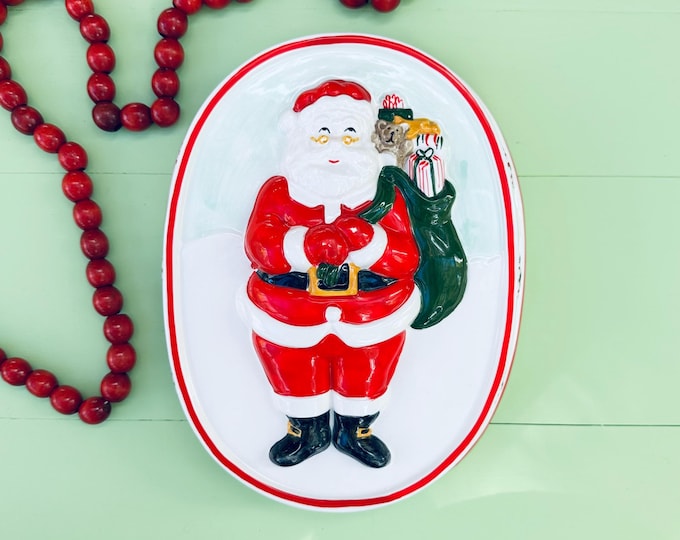 Vintage 80s Santa Mold Sigma the Tastesetter Vintage Christmas Kitchen Ceramic Santa Christmas Mold Vintage Holiday Baking