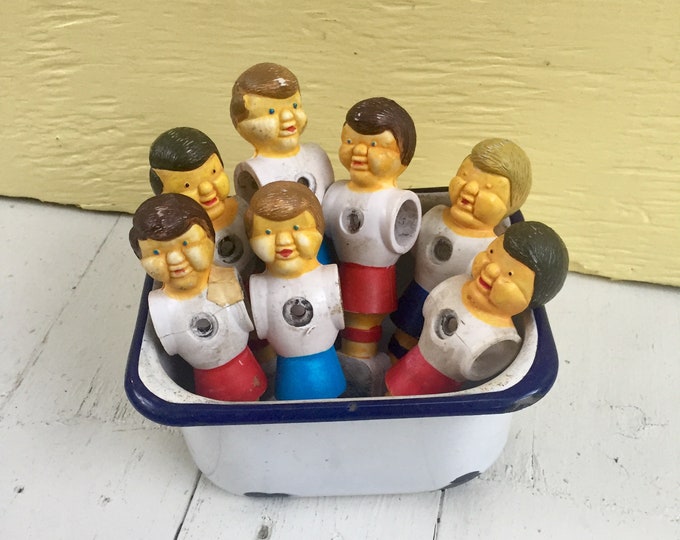 Vintage Game Pieces, Vintage Foozball Game Pieces, Vintage Boys Bedroom Decor, Vintage Sports Decor, Vintage Mancave Decor