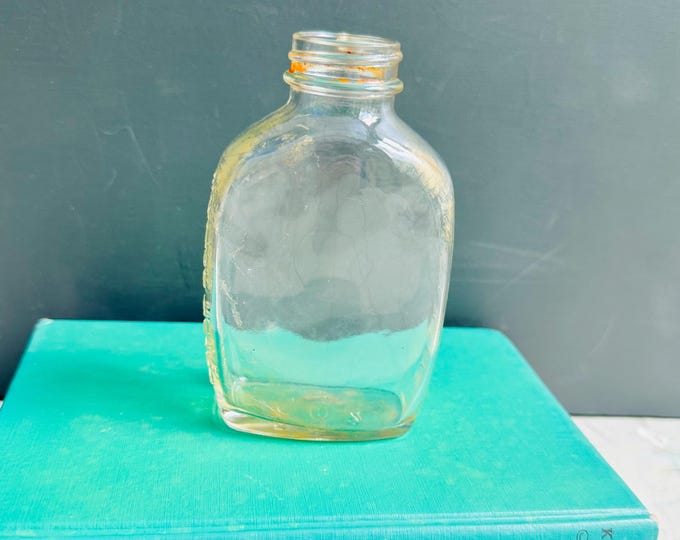 Vintage Bayer Aspirin Glass Bottle | Embossed Pharmacy Apothecary Jar | Industrial Medical Decor