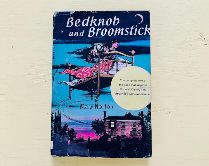 Vintage Bedknob and Broomstick Mary Norton 1957 Hardcover Book Disney Movie Inspiration Vintage Children's Fantasy Novel