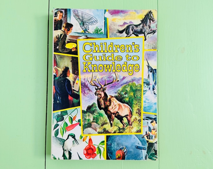 Vintage 1974 Children's Guide to Knowledge Book Illustrated Encyclopedia Educational Reference Book Nature Science History