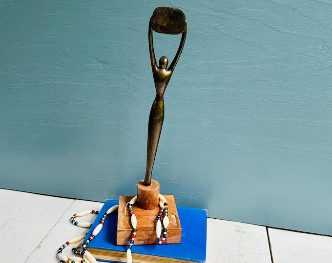 Vintage Clio Award Trophy 1960s Advertising Industry Award Mid Century Modern Advertising Memorabilia Bronze Figure