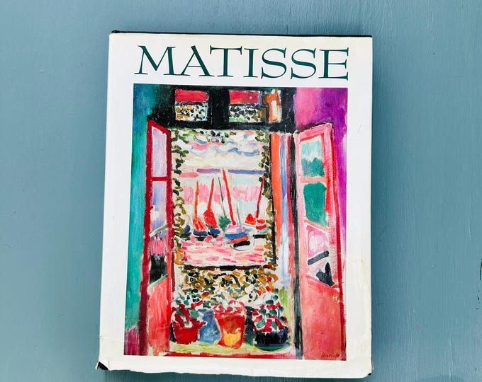 Vintage Matisse Art Book Large Hardcover Henri Matisse Paintings Fauvism Coffee Table Book 387 pages