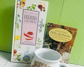 Vintage Herb Books Lot Herbs & Spices Arabella Boxer Adelma Grenier Simmons Gardening Cooking Herbal Reference Books