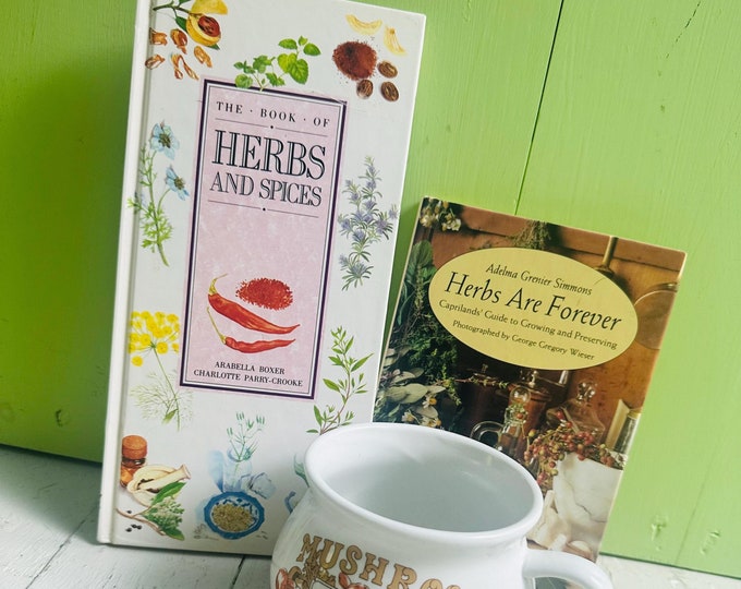 Vintage Herbs and Spices books, set of two, "The Book of Herbs and Spices" and "Herbs are Forever", Vintage Spice Book, Vintage Homeopathy