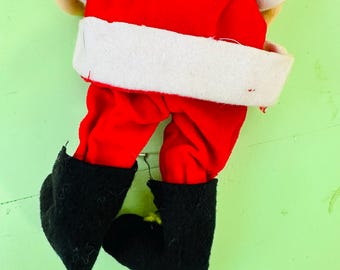 クリスマスタンブリングピクシー　サンタガール　1960年代　ヴィンテージ ヴィンテージ ミッドセンチュリー クリスマス ピクシー人形 8.5 インチ