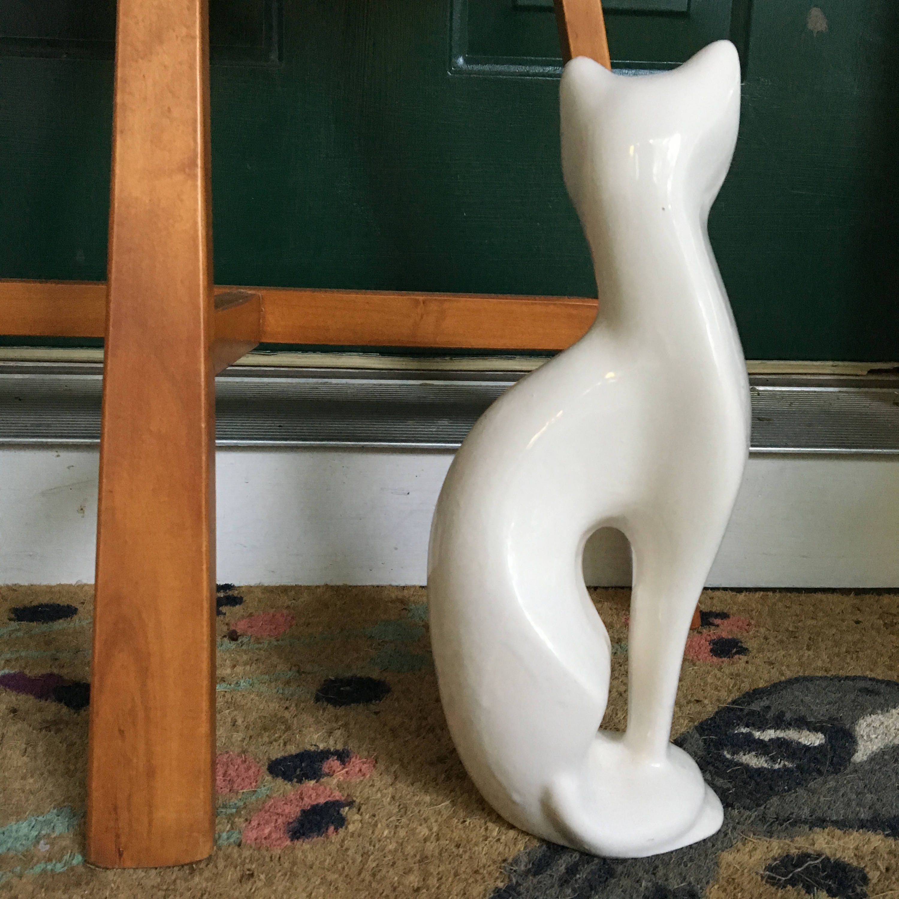 Vintage Siamese Cat Figurine, Tall Ceramic Cat, Vintage ...