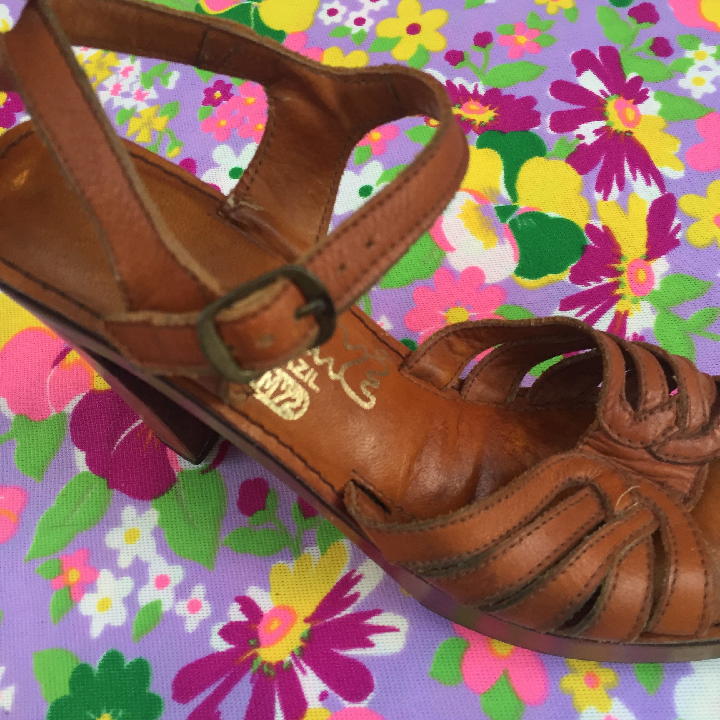 Vintage 1970s Brazilian Platform Heels, Women�s Size 5