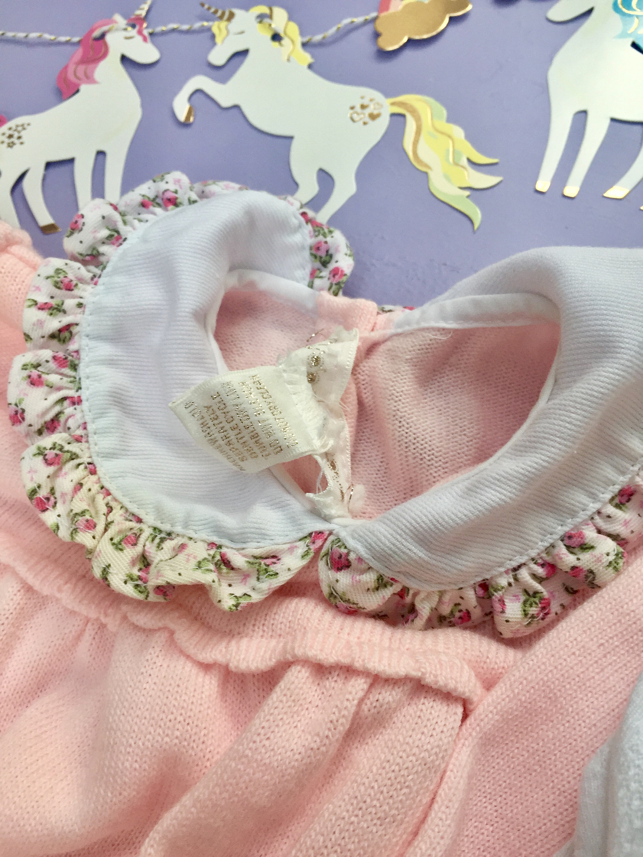 Vintage Baby Girl Sleeper, Set of Two, Size 6 to 9 months, Vintage