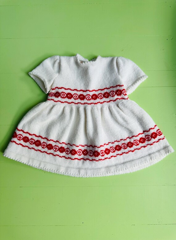 white christmas dresses Christmas Reindeer Hoilday Sweater Dress For Baby Toddler main image 0