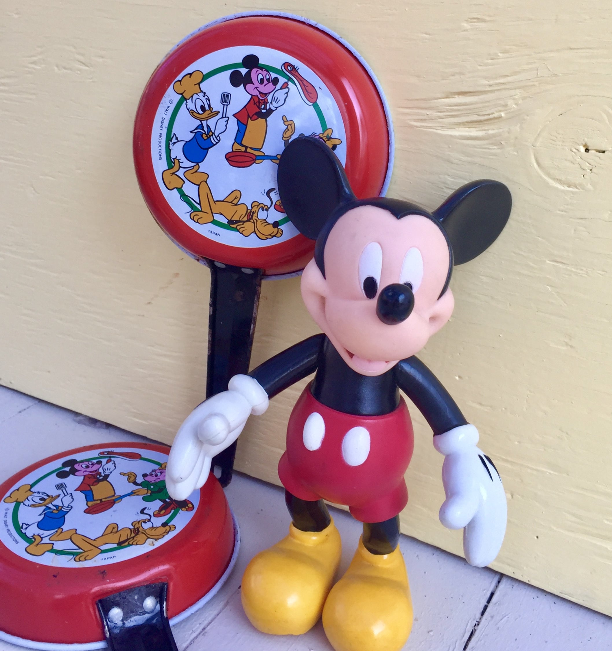 mickey mouse book with figurines