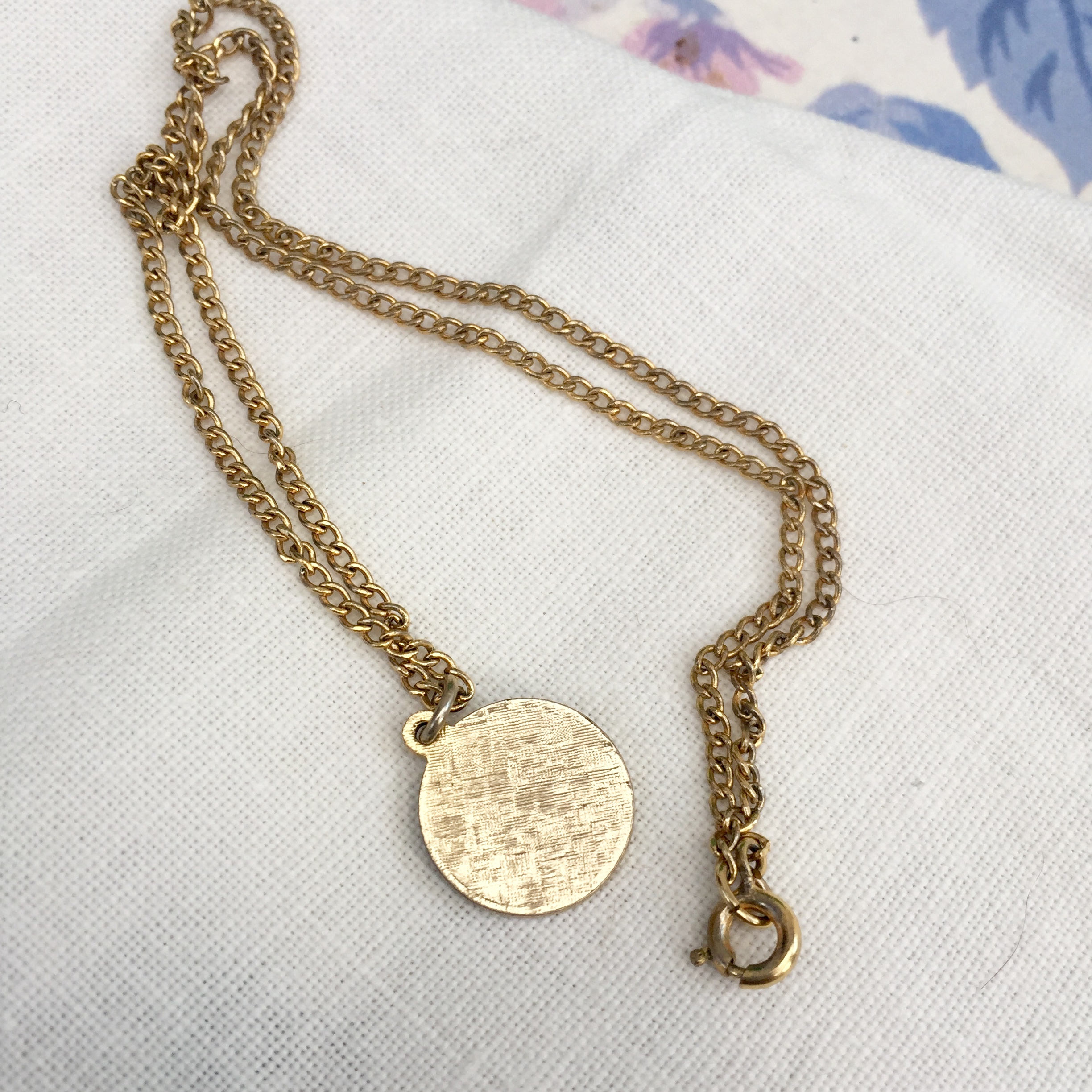 Vintage Hex Necklace, Star Heart Hex Necklace, Vintage Pendant Necklace