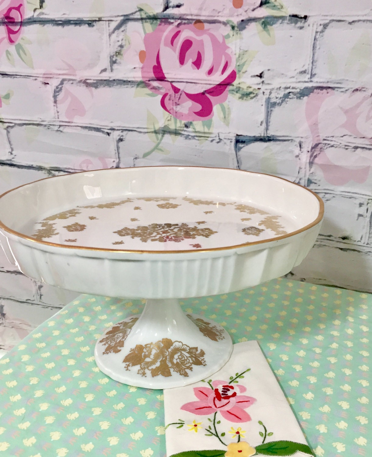 Antique Porcelaine de France Cake Stand, Antique Wedding Cake Stand