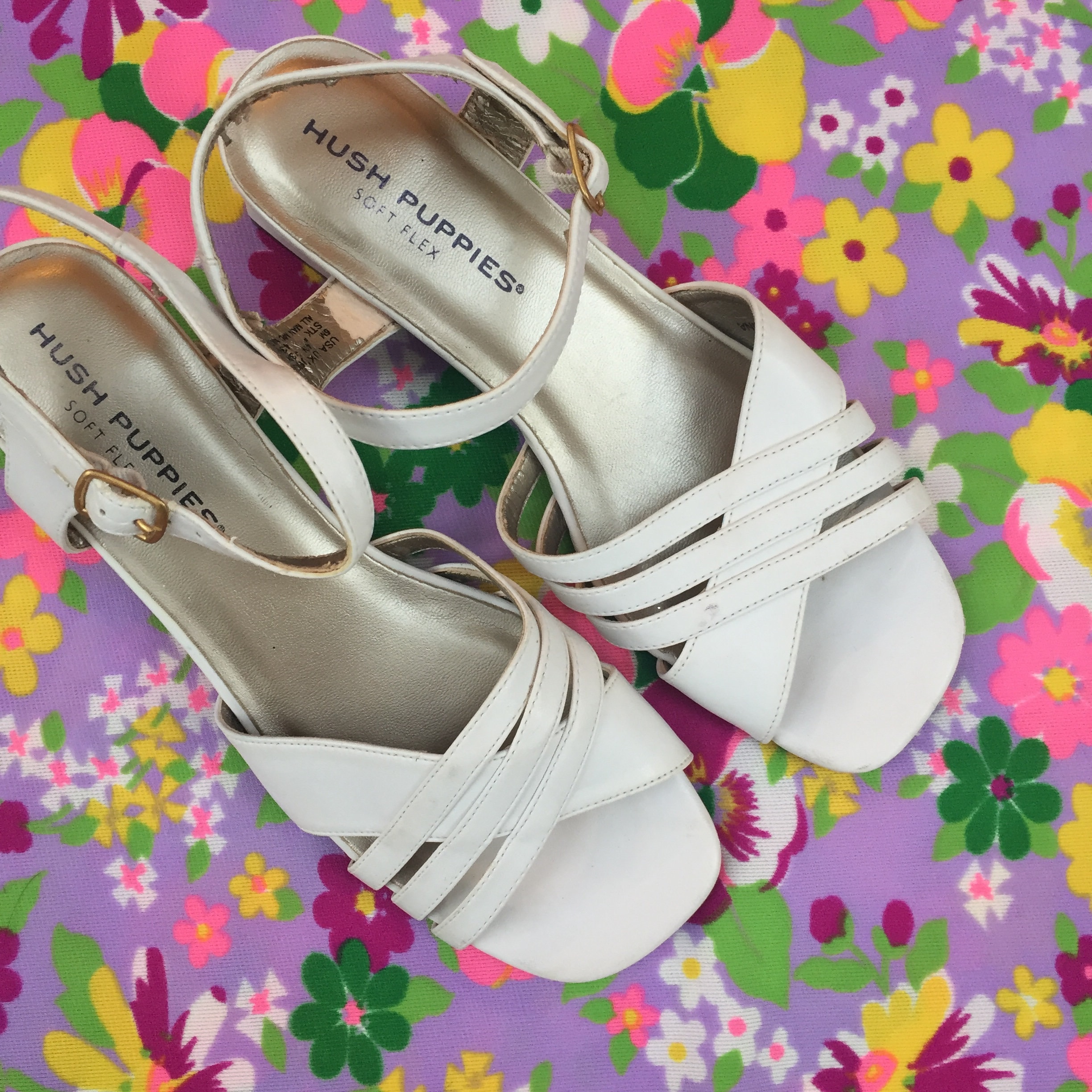 hush puppies white sandals