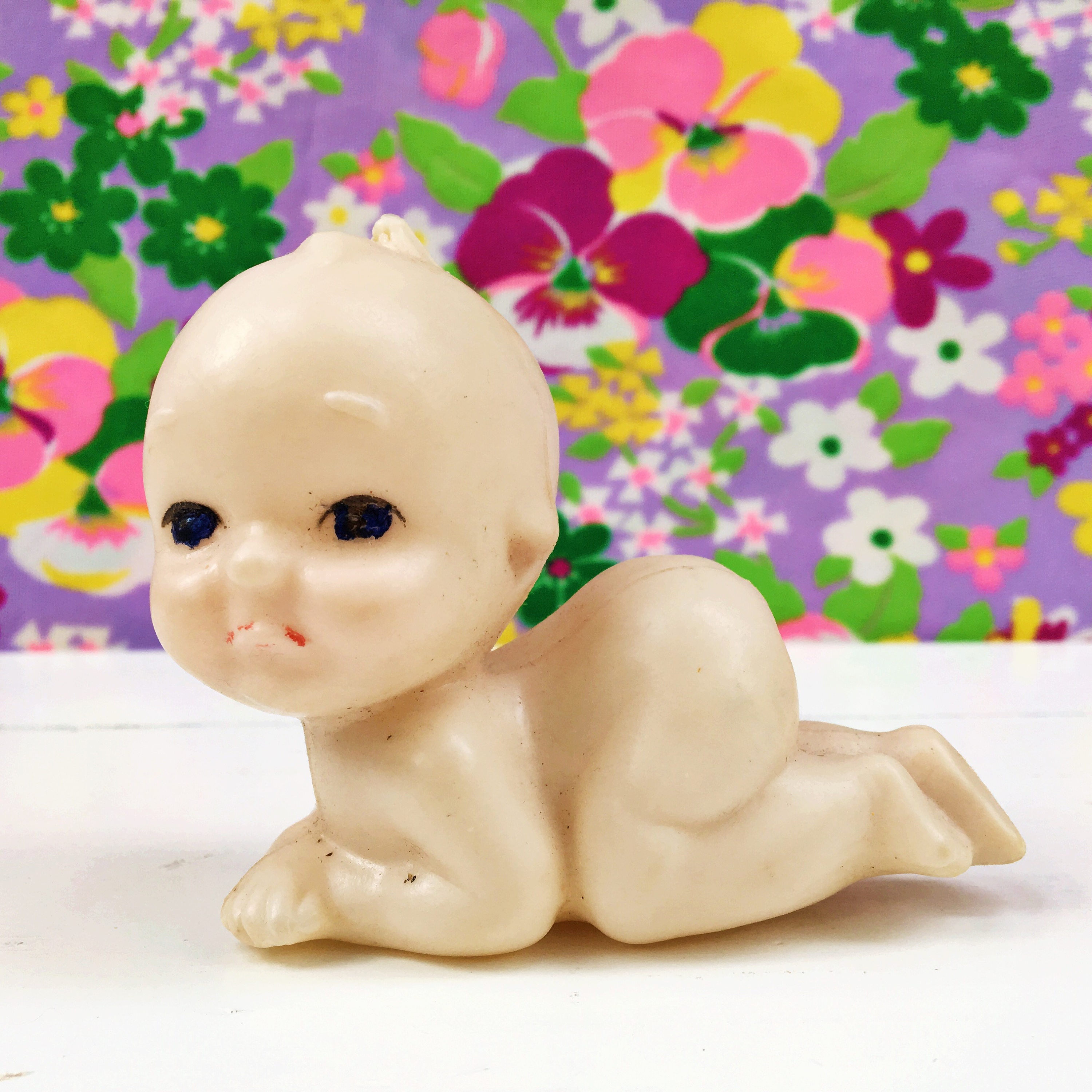 Vintage Plastic Baby Dolls, Set of Three, Small Vintage Dolls, Kitschy