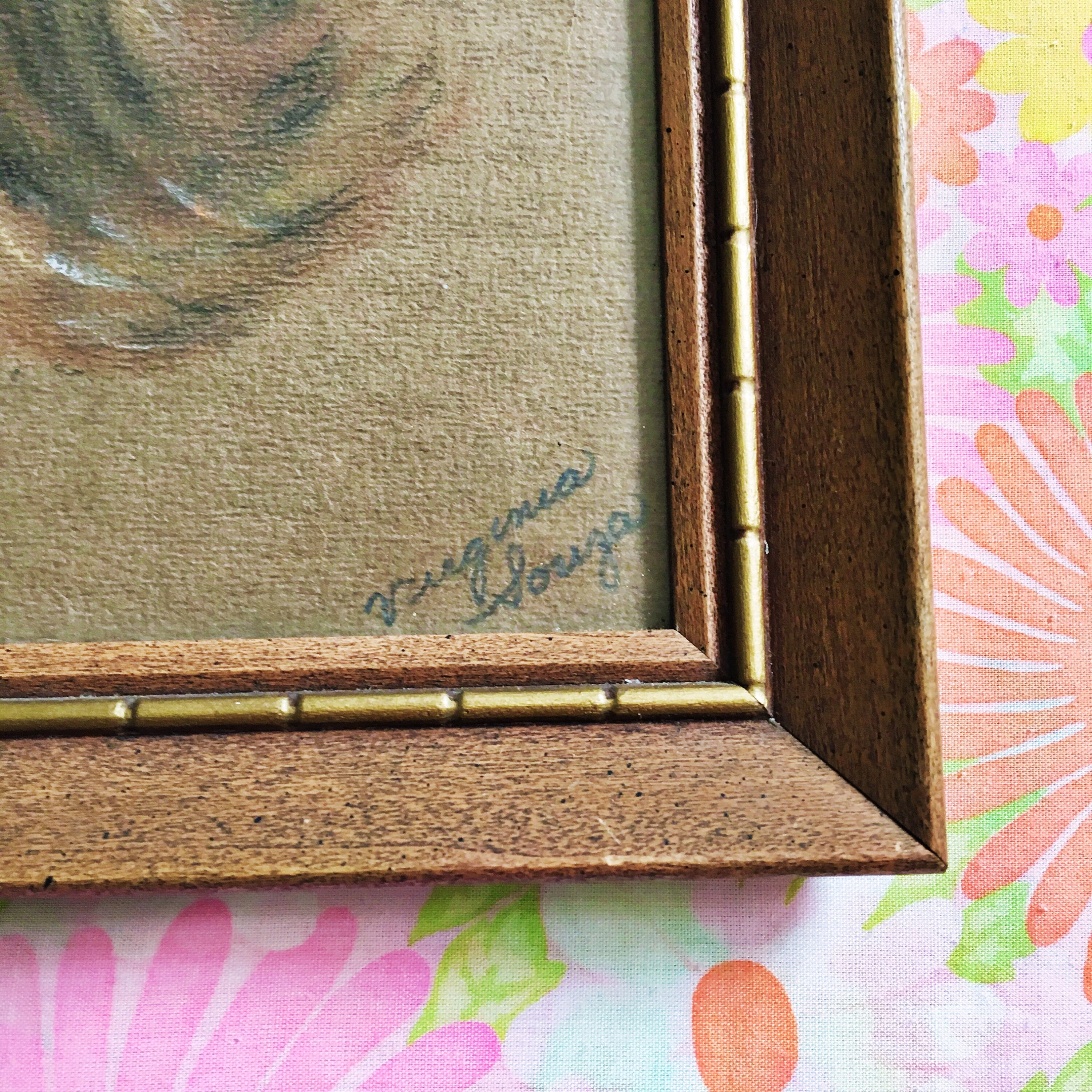 Vintage 1960s Original Portrait Painting, 1960s Mod Girl Painting ...