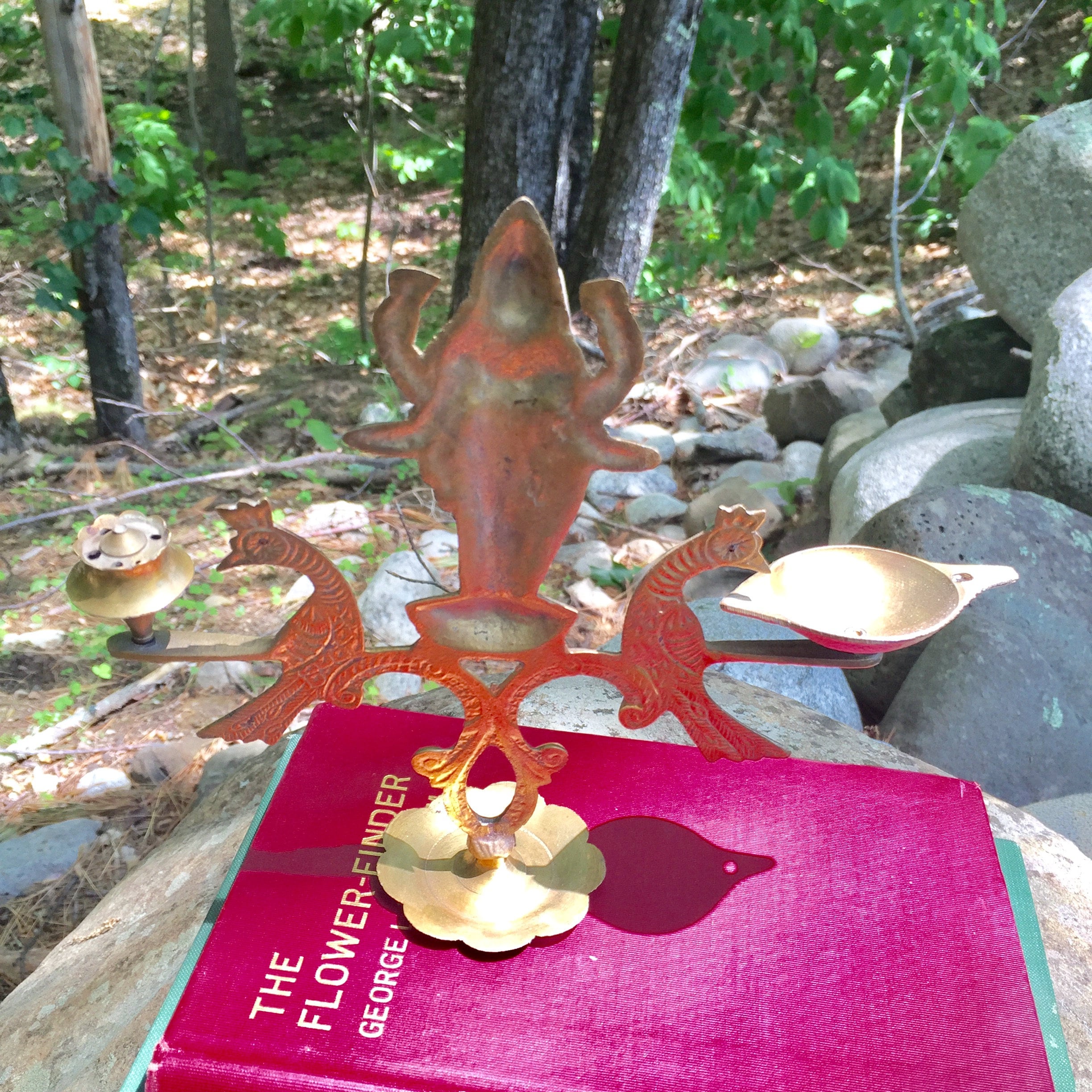 Vintage Brass Goddess Scale, Boho Chic Brass Decor, Vintage Brass