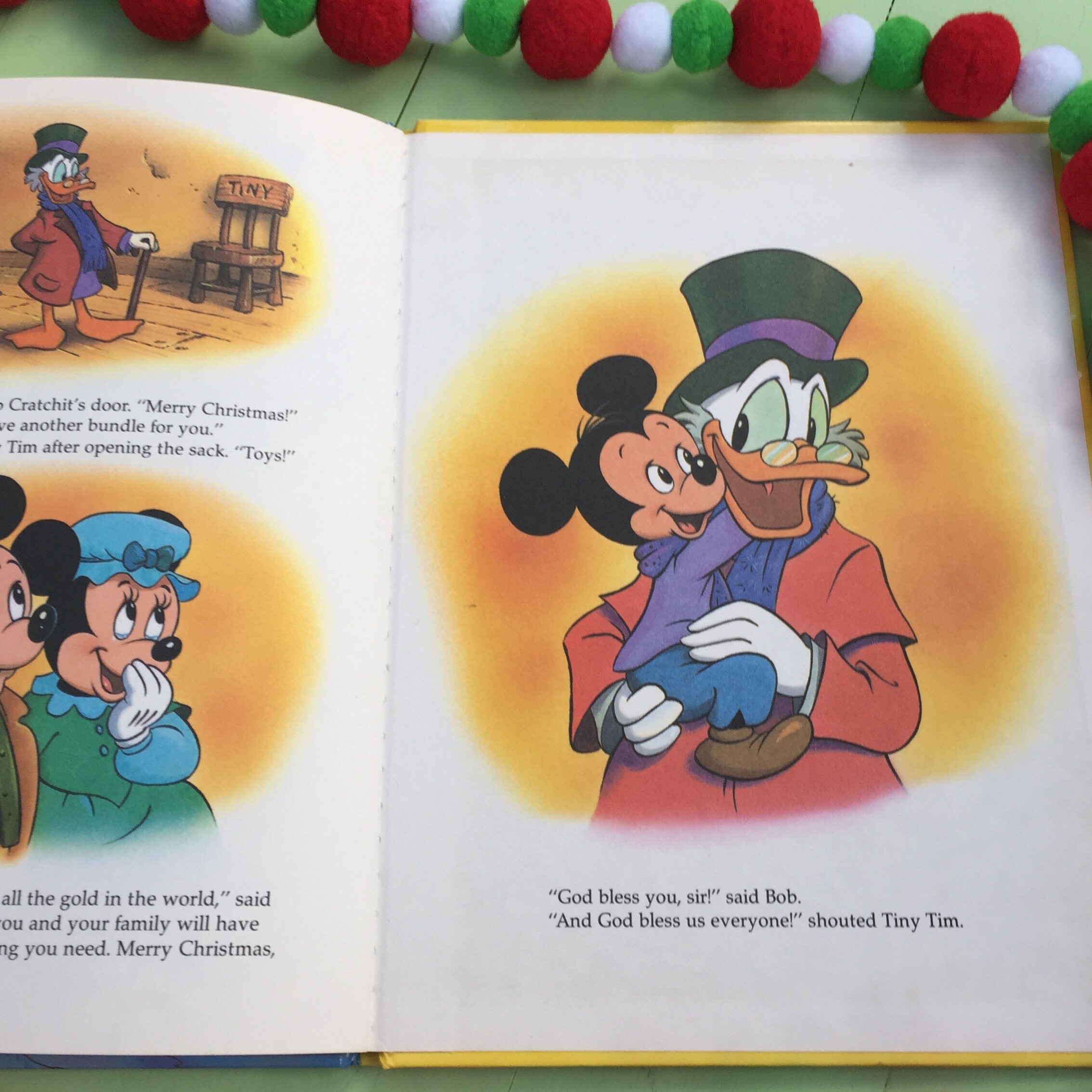 Vintage 1990s, Mickey's Christmas Carol Book, Vintage Mickey Mouse Christmas Book, Vintage