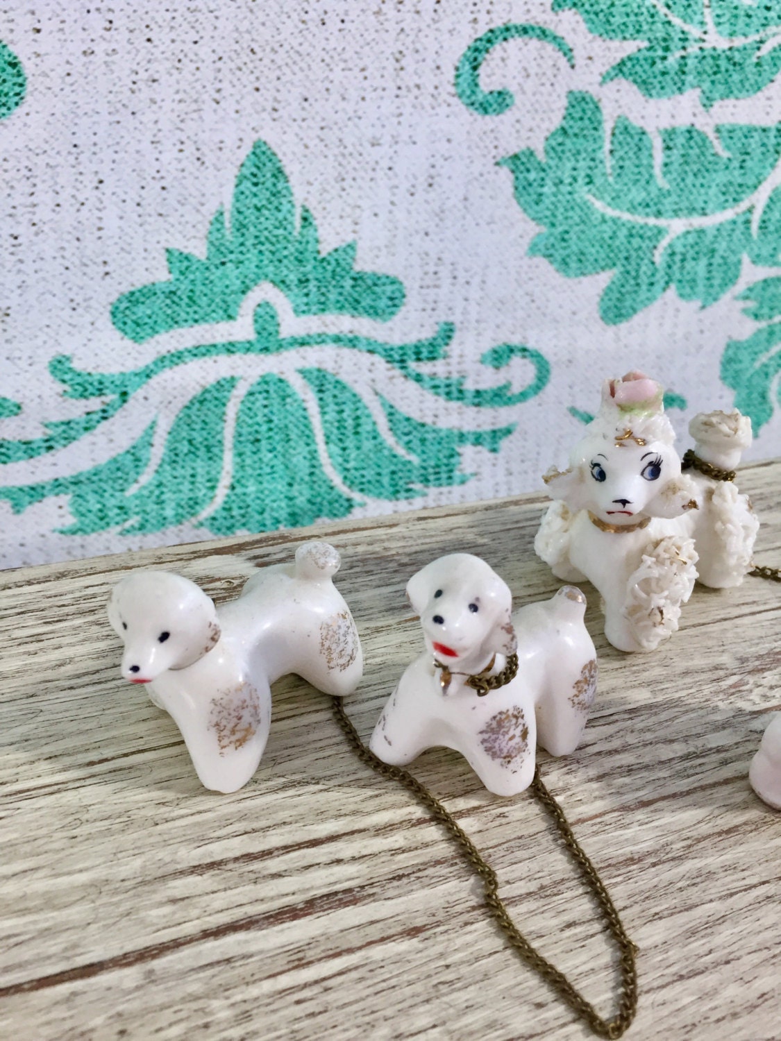 Vintage 1950s Poodle Figurine, Vintage Poodle Knick Knack, Ceramic
