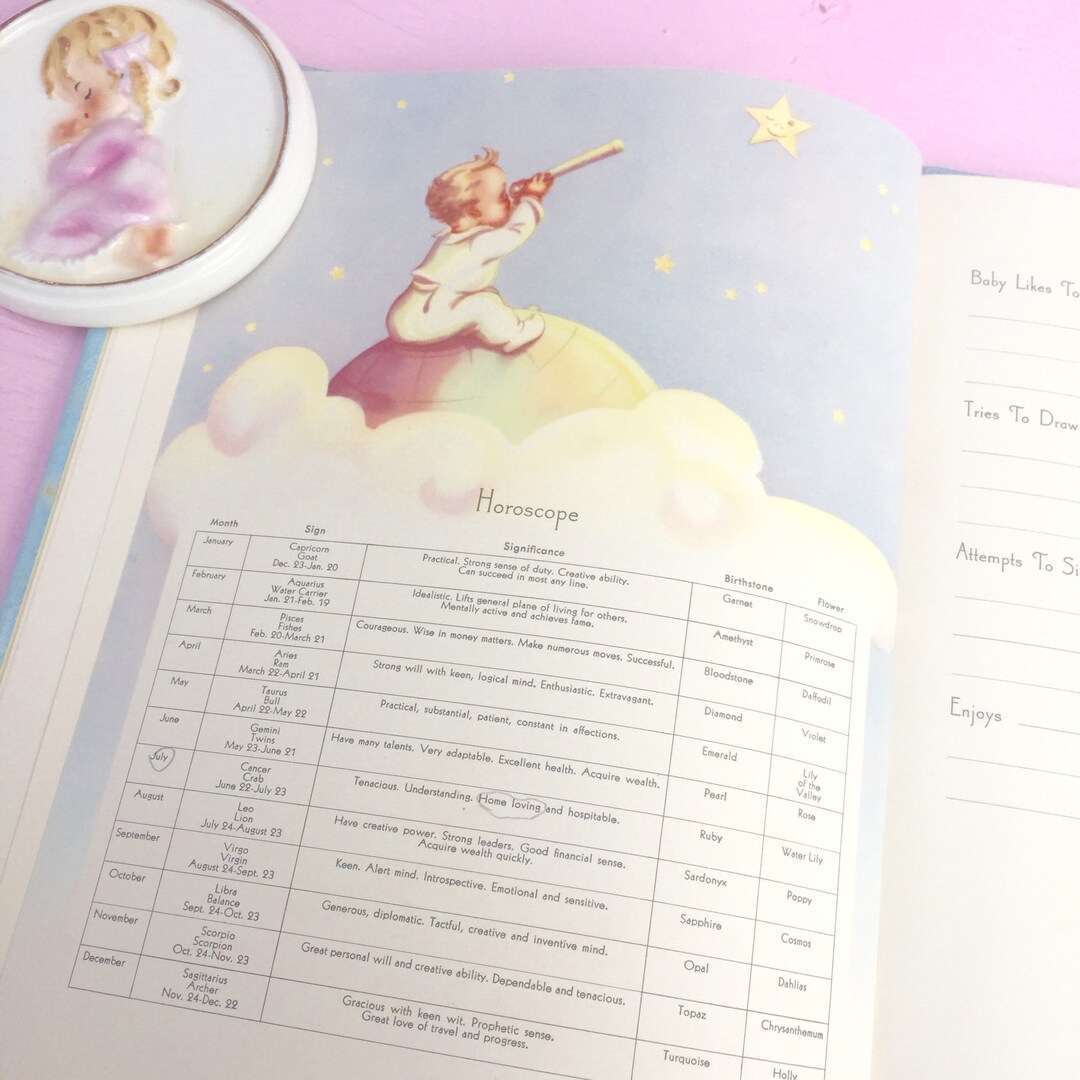 Vintage 1950s Baby Book Vintage Baby Record Book 1950s Baby Etsy