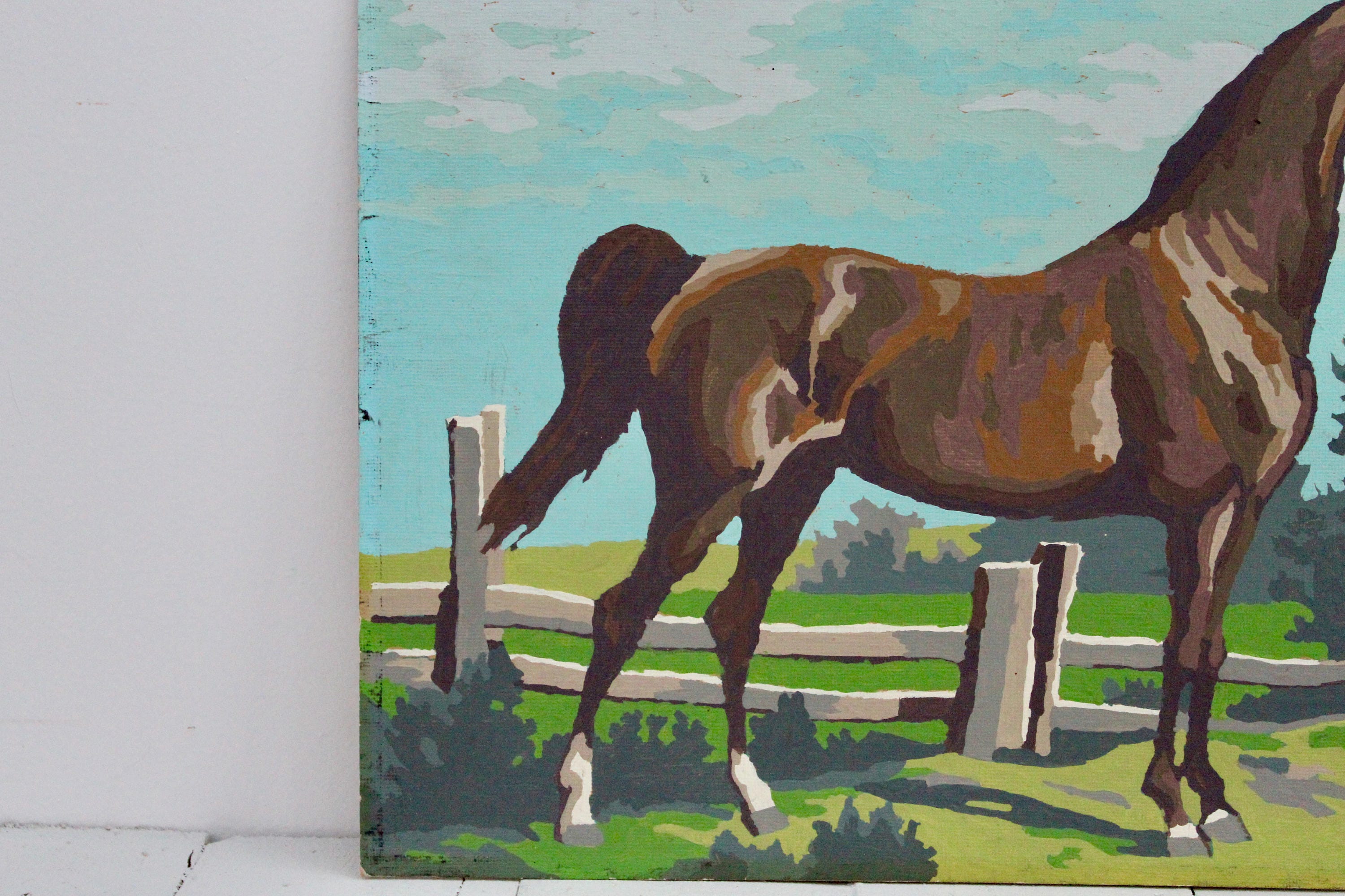 vintage paint by numbers horse painting vintage paint by numbers