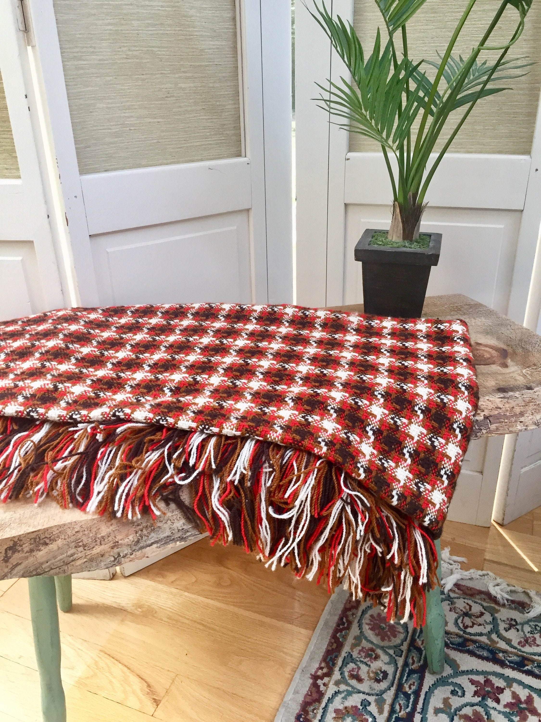 Vintage Pendleton Blanket, Vintage Wool Blanket, Vintage Fall Colors