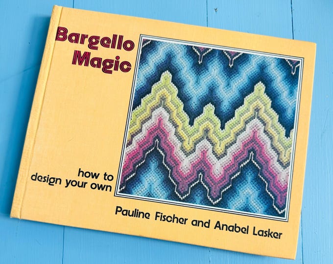 Vintage 1970s "Bargello Magic" book by Pauline Fischer and Anabel Lasker, Vintage Embroidery Book, Vintage Sewing Book, 70s Embroidery