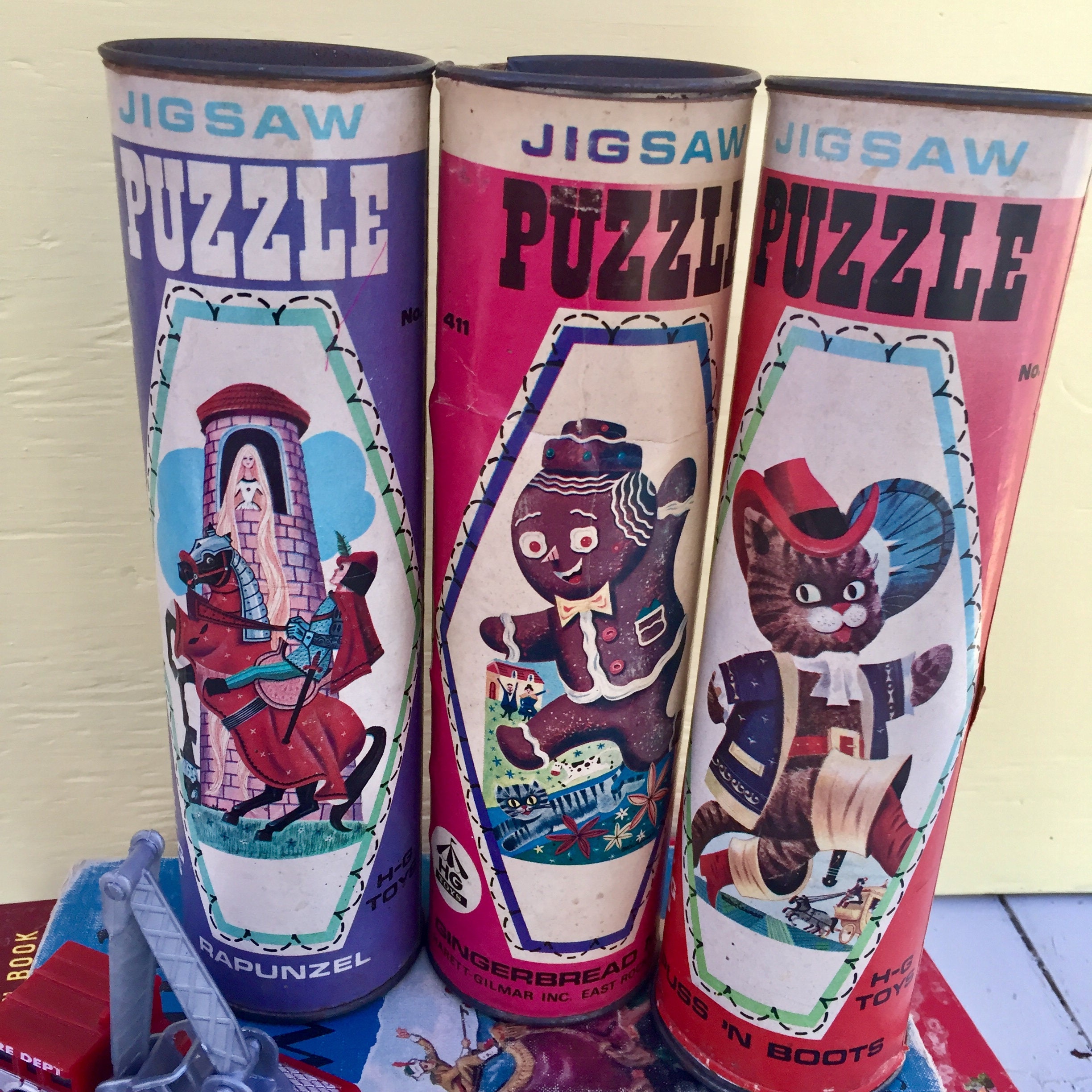 jigsaw puzzles 1950s puzzle toys toy hg gilmar harret three
