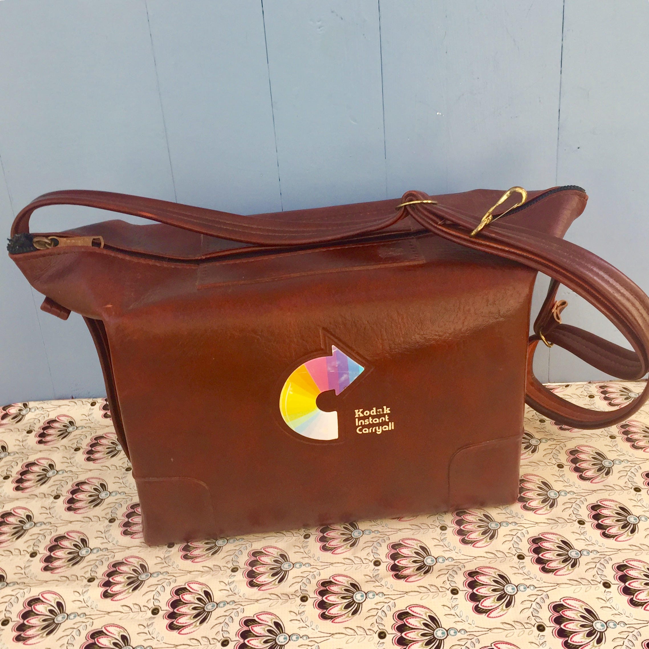 Vintage 1970s Kodak Instant Carryall Bag, Vintage Large Camera Bag, Mod