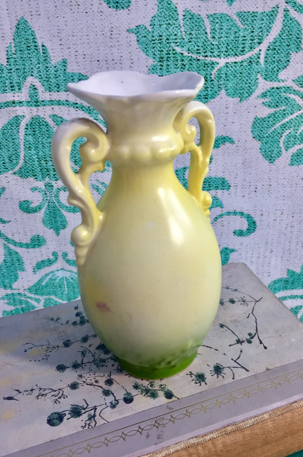 Vintage Early 1900s Austrian Vase Art Nouveau Small Portrait Vase Late