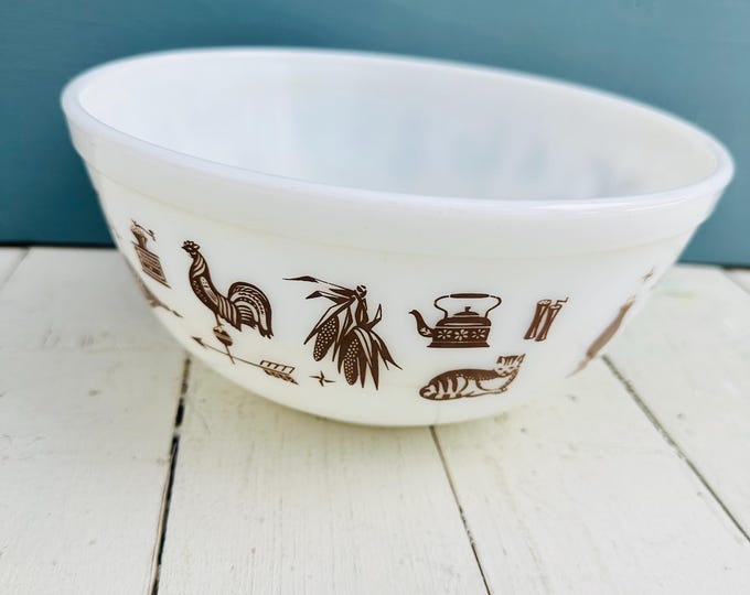 Vintage Early American 403 Pyrex 2.5 Quart Large Bowl
