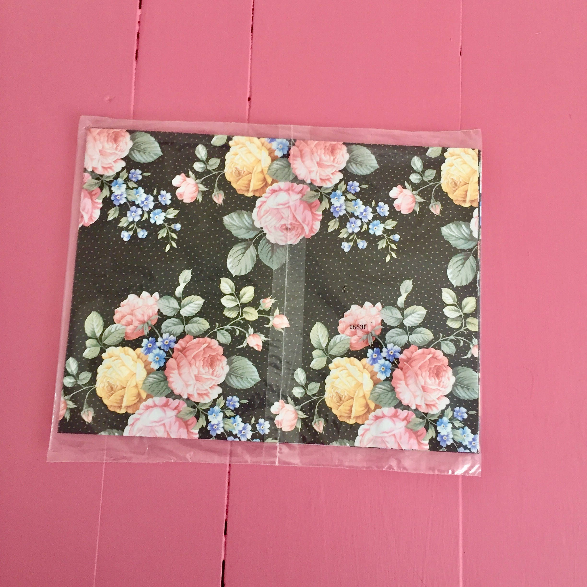 Vintage Gift Wrapping Paper Lot, NOS Wrapping Paper, Vintage Floral