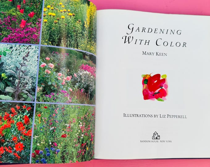 Vintage 1990s "Gardening with Color" book by Mary Keen, Vintage Gardening Book, Gardening Reference Book, Vintage Flower Garden Book