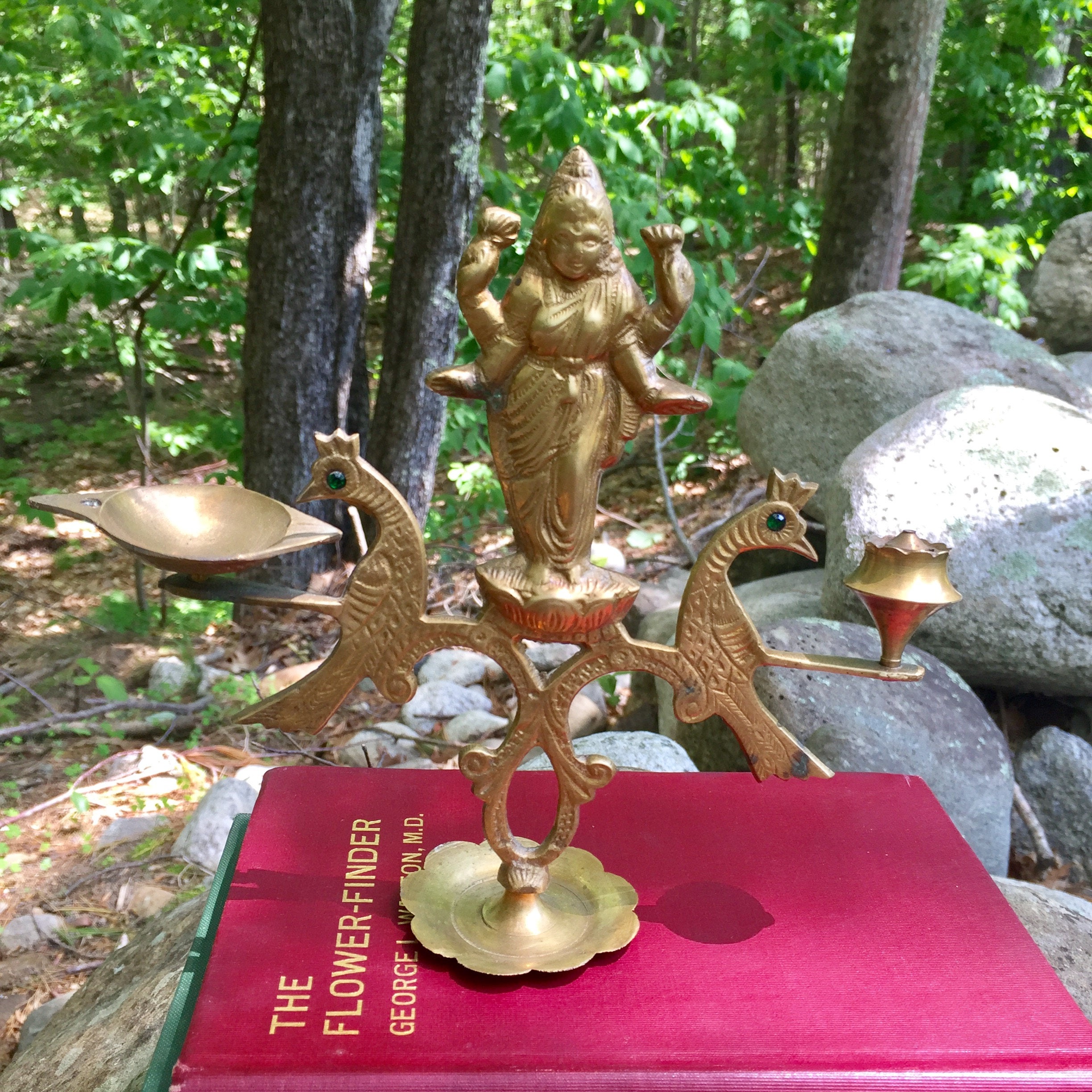 Vintage Brass Goddess Scale, Boho Chic Brass Decor, Vintage Brass