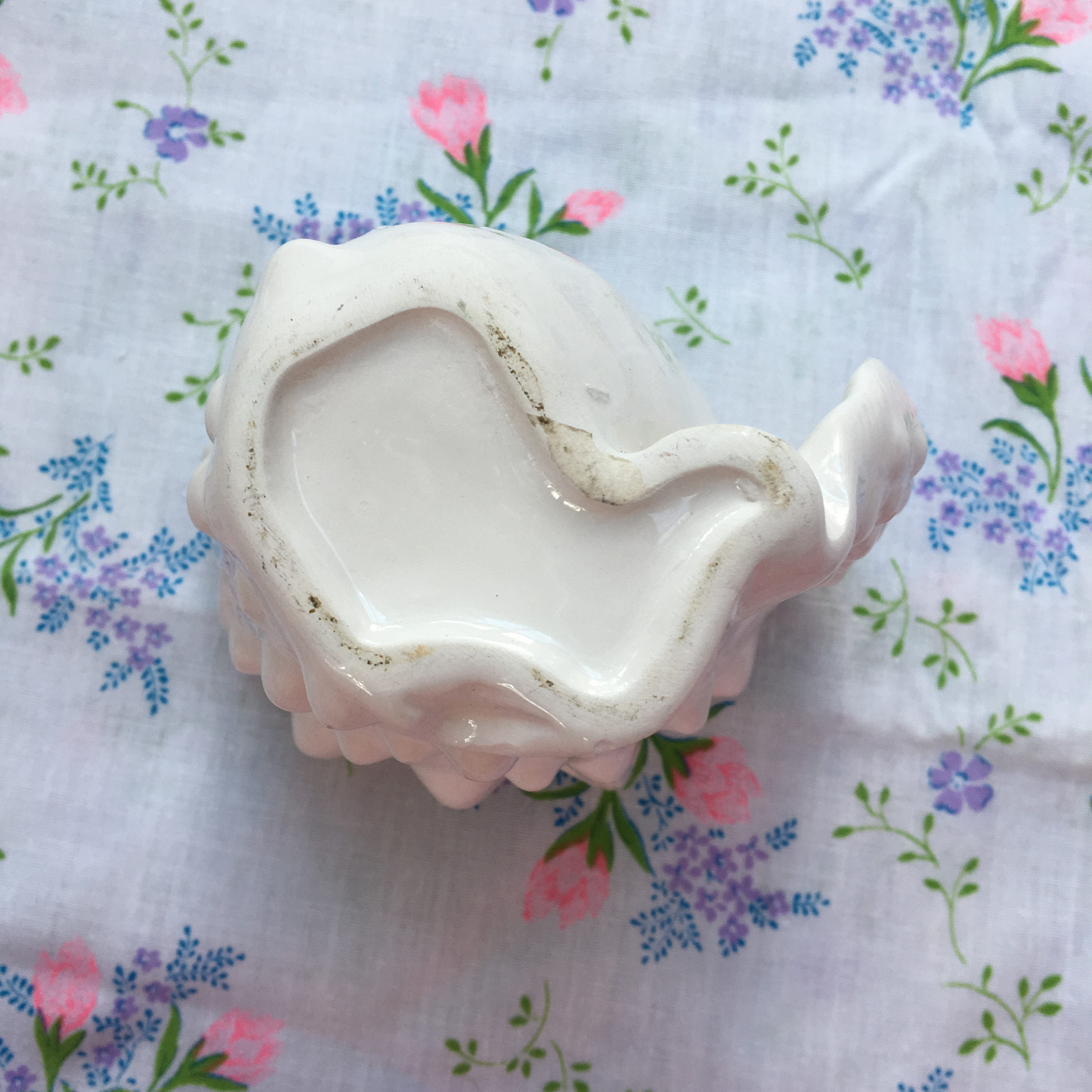 Vintage Ceramic Seashell Sugar and Creamer Set, Vintage Nautical Decor