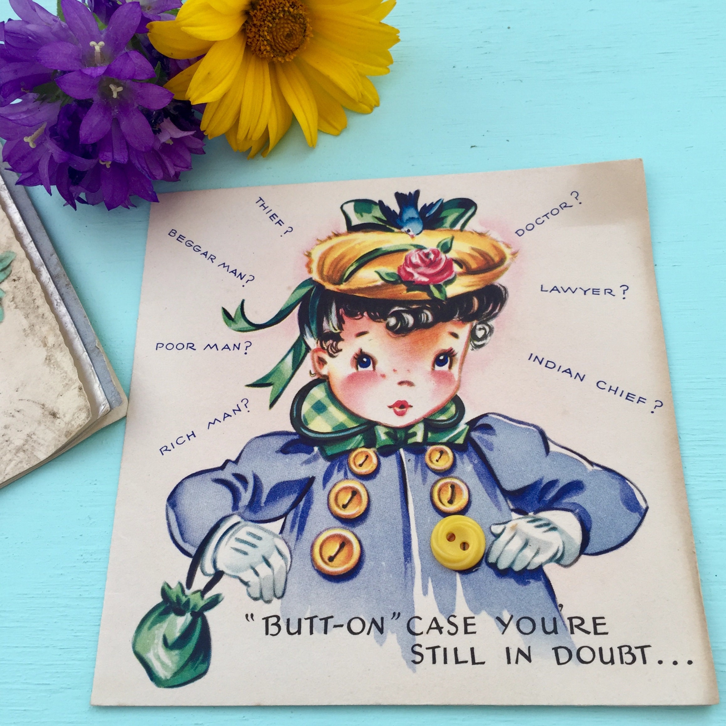 Vintage 1940s Thinking of You Greeting Cards, Vintage Greeting Cards ...