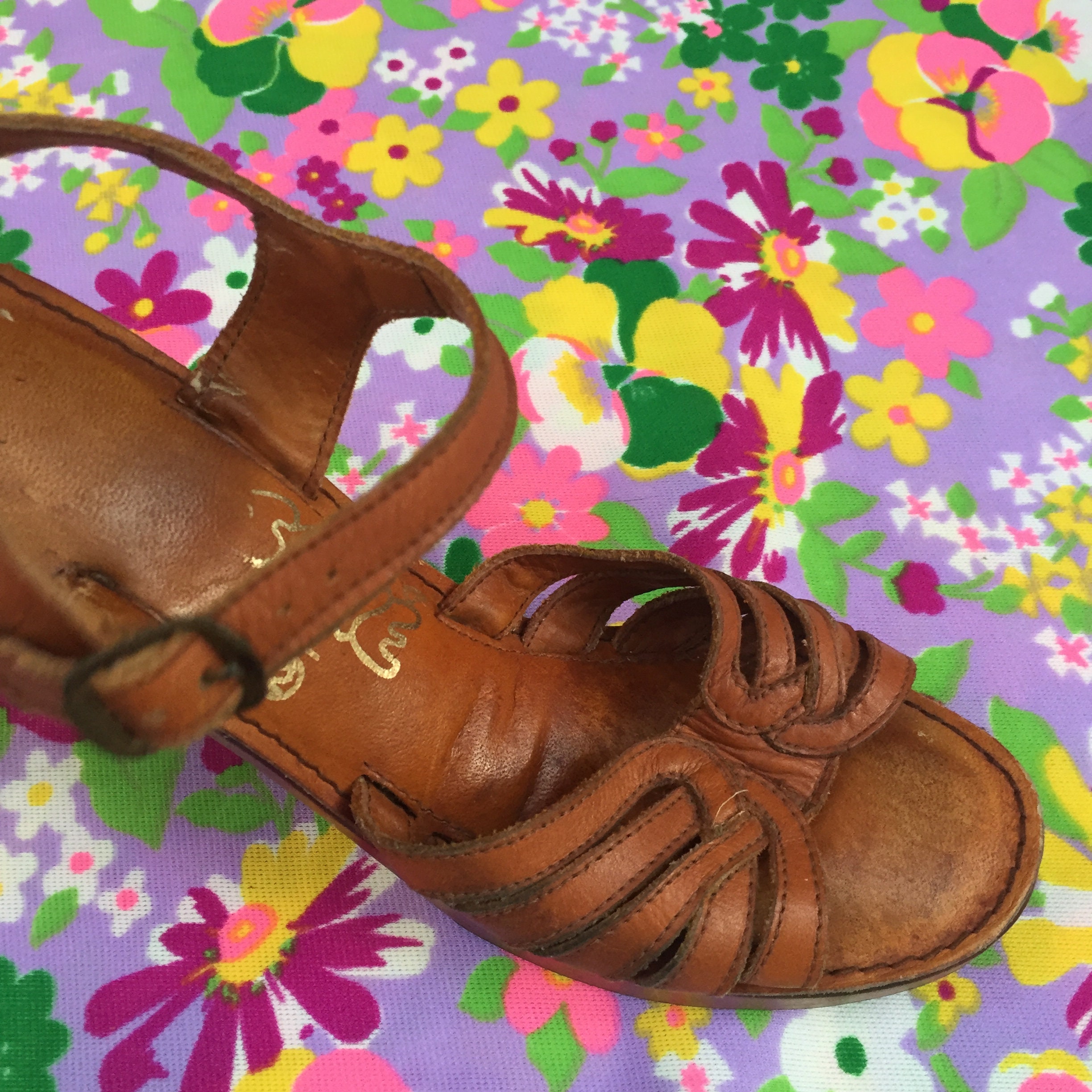 Vintage 1970s Brazilian Platform Heels, Women�s Size 5