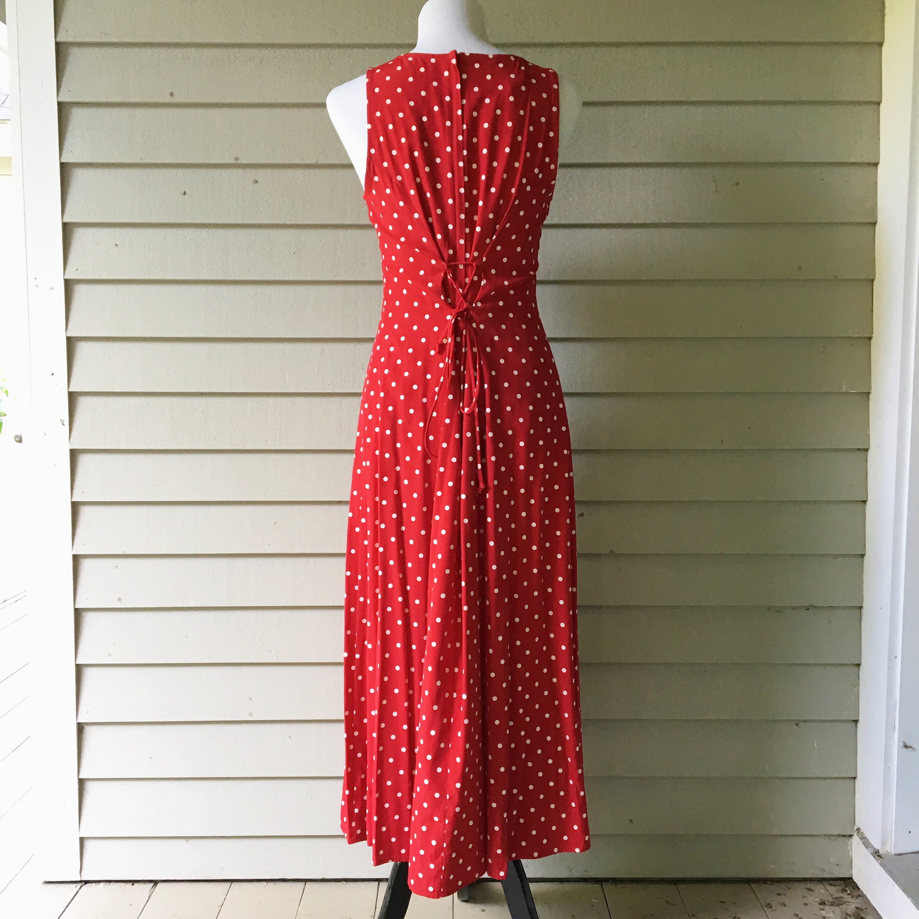 Vintage My Michelle Dress, Women's Size 7/8, My Michelle Red and White ...