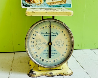アンティーク雑貨 Vintage American Family Nursery Scale Vintage Baby Scale American Family Nursery Scale Antique Teddy