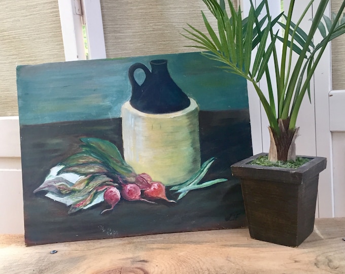 Vintage Original Still Life Painting, Vintage Still Life Painting, Vintage Original Painting, Vintage Kitchen Painting