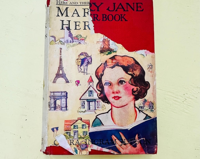 Antique 1918 "Mary Jane: Her Book" book by Clara Ingram Judson with illustrations, Antique Young Adult Novel, Rare Mary Jane book series