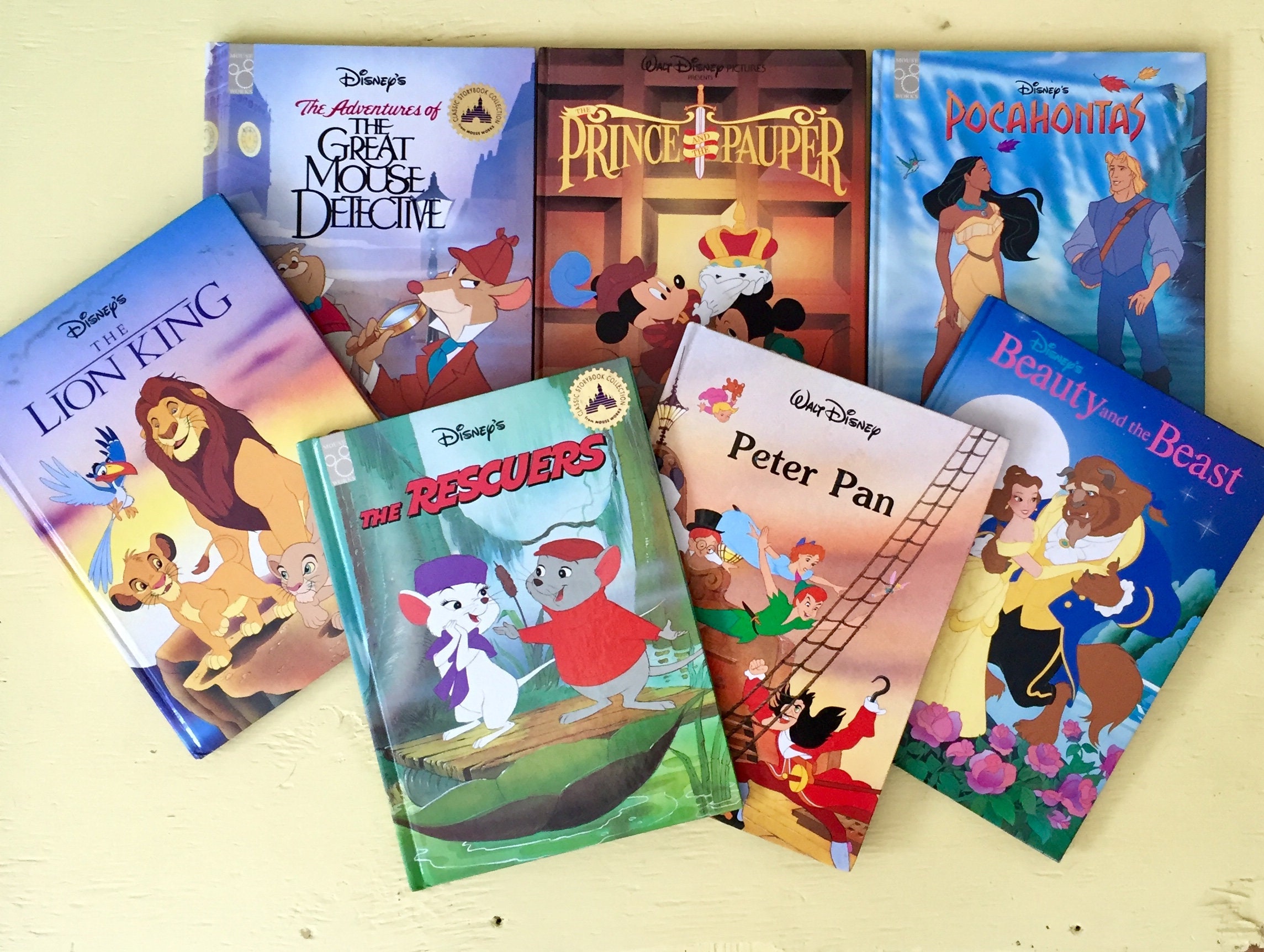 Vintage 1990s Walt Disney Movie Books, Set of 7, Vintage ...