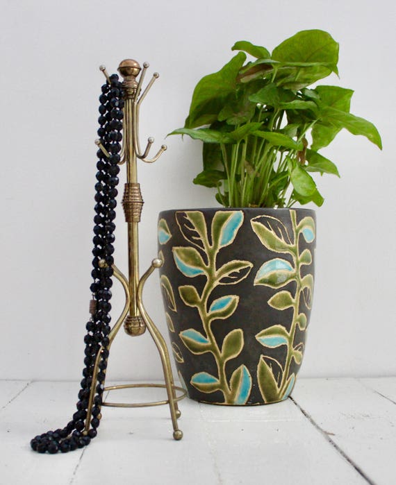 Vintage Brass and Copper Miniature Coat Rack Jewelry Tree