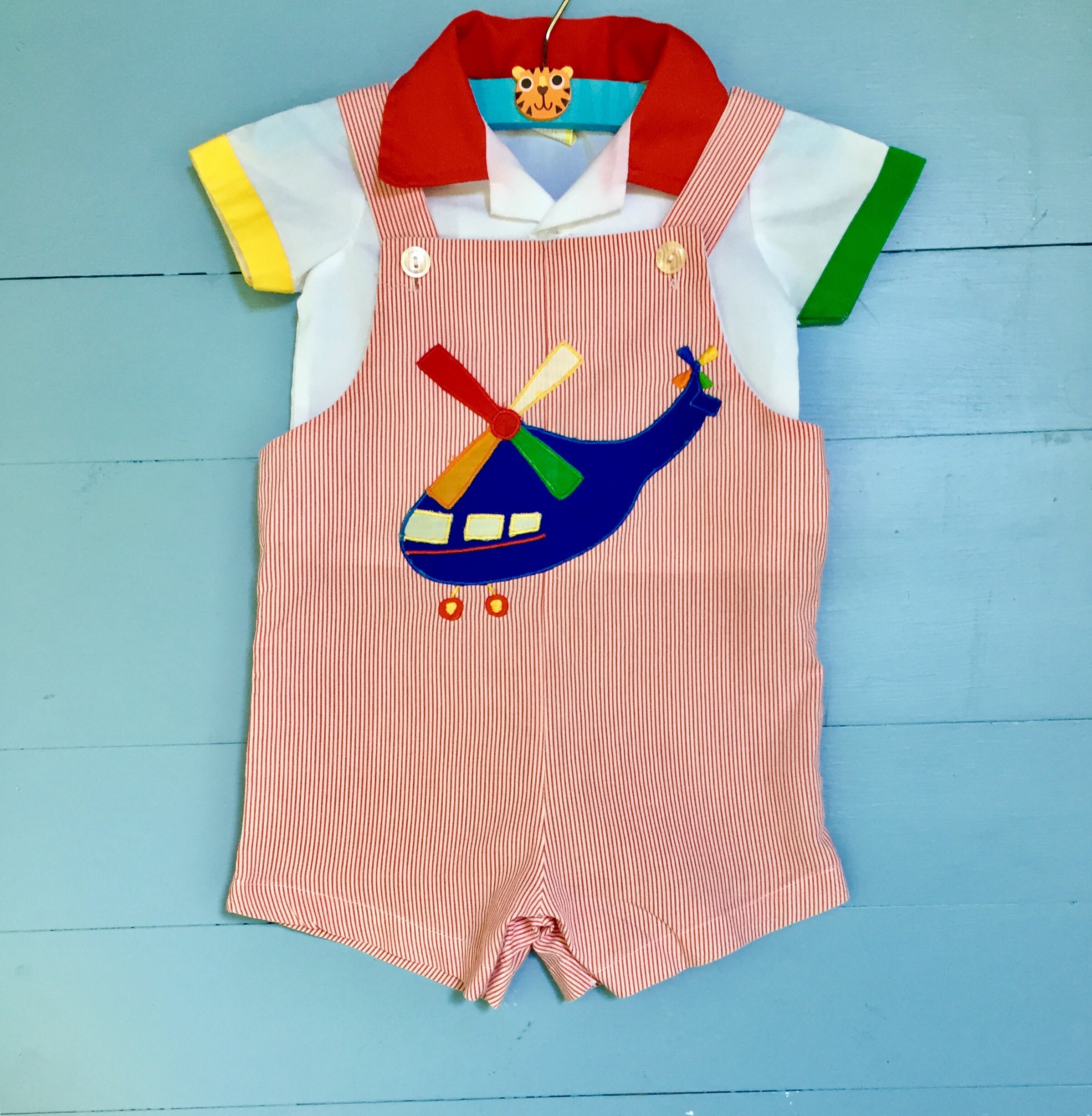 Vintage 1980s Baby Boy Summer Outfit, Size 3 to 6 months, Baby Boy