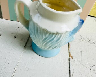 Rare Vintage Lefton Miss Priss Sugar and Creamer Set Blue Kitten