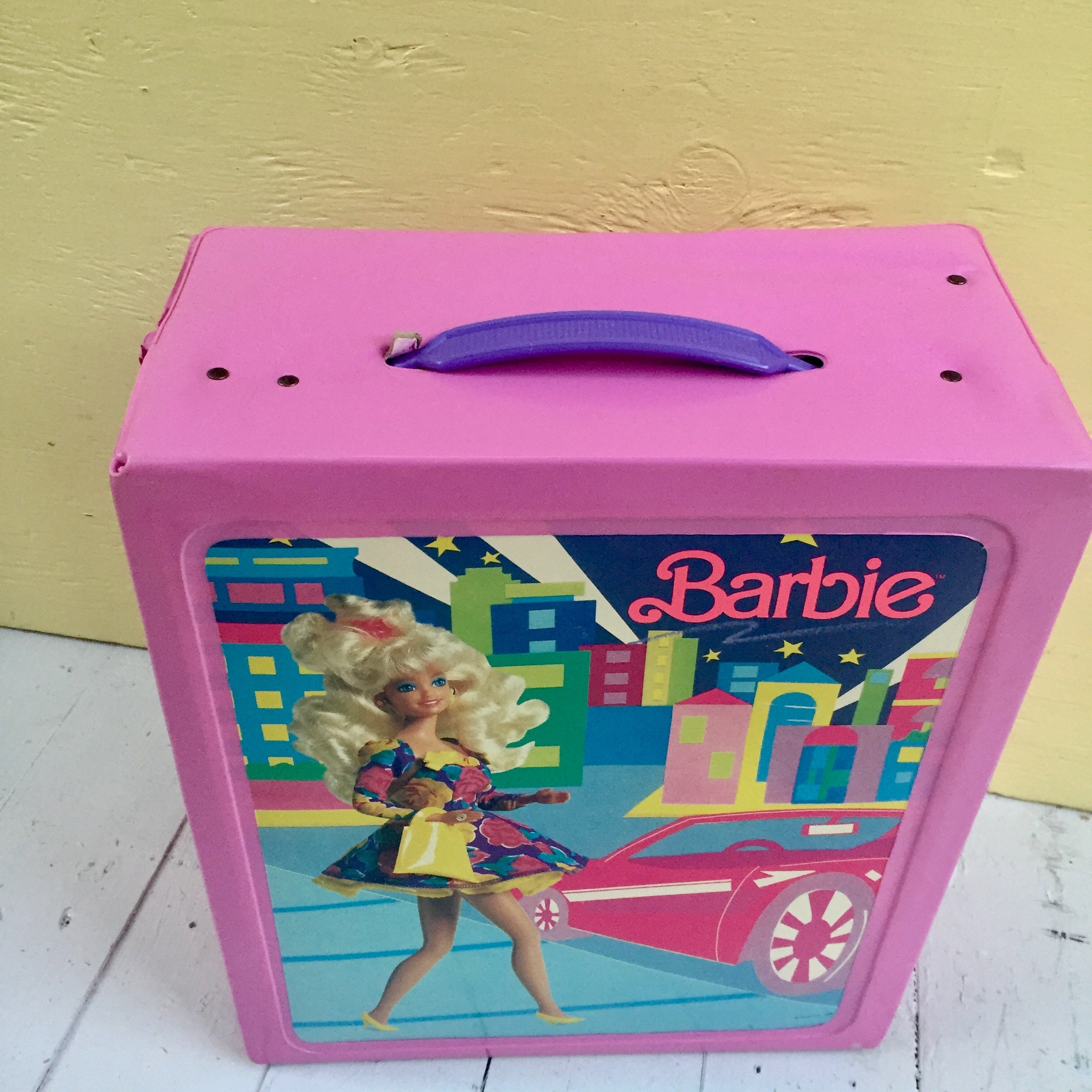 Vintage 1980s Barbie Carrying Case, Vintage Barbie Case, Vintage Barbie Fashion Trunk, Vintage