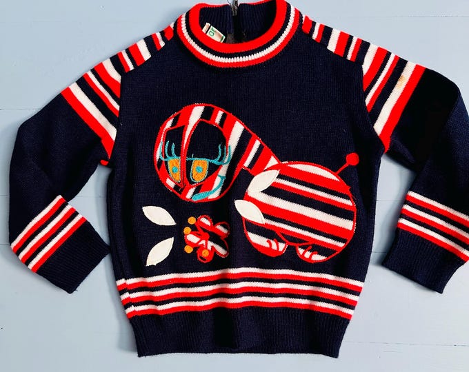 Vintage Mid Century Noruega Children's Sweater, Vintage Dinosaur Sweater, Toddler Boy Size 2 Sweater, Retro Toddler Sweater