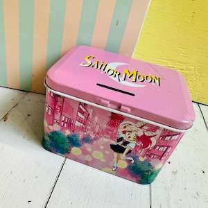 Vintage 1990er Jahre Sailor Moon Blechdose, Vintage Sailor Moon Sammlerstück, Vintage Japanische Manga Dose, Vintage Manga Sailor Moon, Manga Girl Dekor